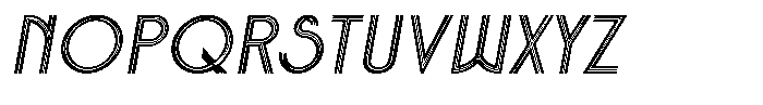 Voltdeco 1920 Thin Italic Font UPPERCASE