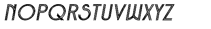 Voltdeco 1920 Thin Italic Font LOWERCASE