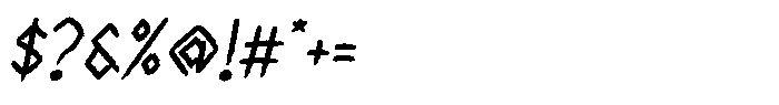 Vondalore Oblique Font OTHER CHARS