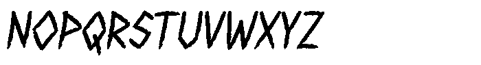 Vondalore Oblique Font UPPERCASE