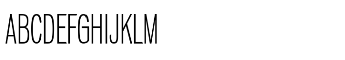 Vonnes Compressed Thin Font UPPERCASE