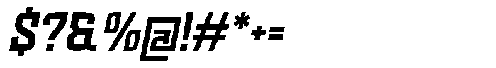 Voorty Italic Regular Font OTHER CHARS