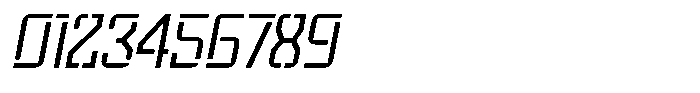 Voorty Italic Stencil Light Font OTHER CHARS