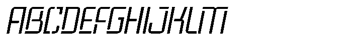 Voorty Italic Stencil Light Font UPPERCASE