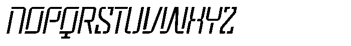 Voorty Italic Stencil Light Font UPPERCASE