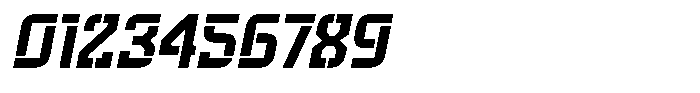 Voorty Italic Stencil Regular Font OTHER CHARS