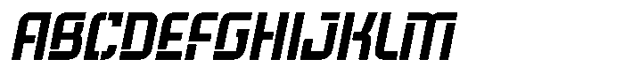Voorty Italic Stencil Regular Font UPPERCASE
