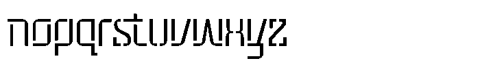 Voorty Stencil Light Font LOWERCASE