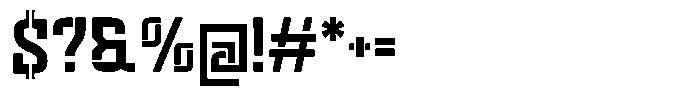 Voorty Stencil Regular Font OTHER CHARS