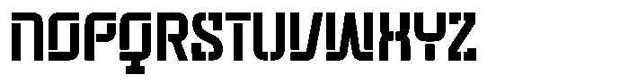Voorty Stencil Regular Font UPPERCASE