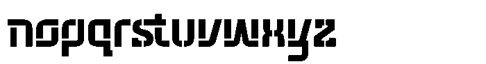 Voorty Stencil Regular Font LOWERCASE