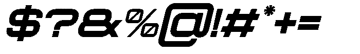 Vordex Slant Font OTHER CHARS