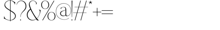 Vorgena Thin Font OTHER CHARS