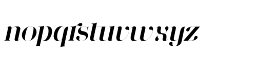 Vortex Type Regular Italic Font LOWERCASE