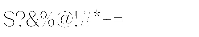 Voval Extralight Font OTHER CHARS