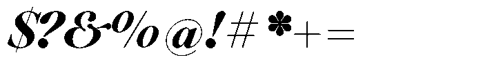 Voxas Black Italic Font OTHER CHARS