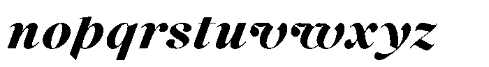Voxas Black Italic Font LOWERCASE
