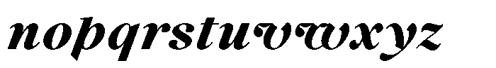 Voxas Book Black Italic Font LOWERCASE