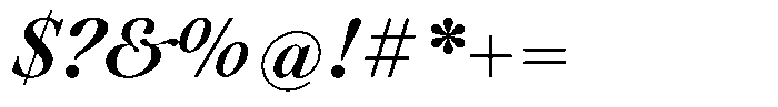 Voxas Book Bold Italic Font OTHER CHARS