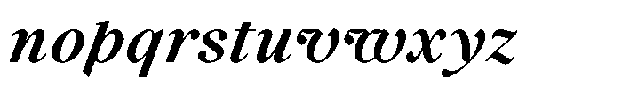 Voxas Book Bold Italic Font LOWERCASE