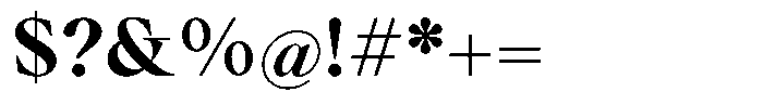 Voxas Book Bold Font OTHER CHARS