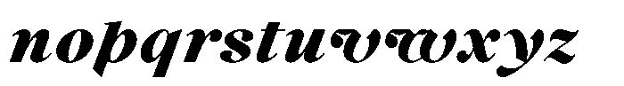 Voxas Book Extra Black Italic Font LOWERCASE