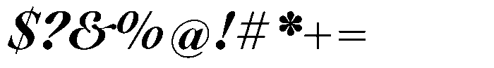 Voxas Book Extra Bold Italic Font OTHER CHARS