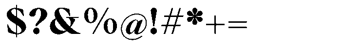 Voxas Book Extra Bold Font OTHER CHARS