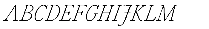 Voxas Book Extra Light Italic Font UPPERCASE
