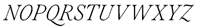 Voxas Book Light Italic Font UPPERCASE