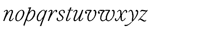 Voxas Book Light Italic Font LOWERCASE