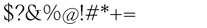 Voxas Book Light Font OTHER CHARS