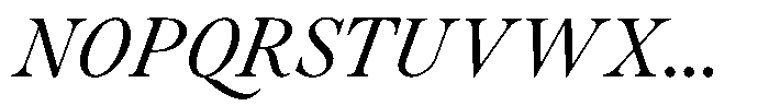 Voxas Book Medium Italic Font UPPERCASE