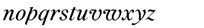 Voxas Book Medium Italic Font LOWERCASE