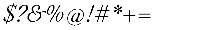Voxas Book Regular Italic Font OTHER CHARS