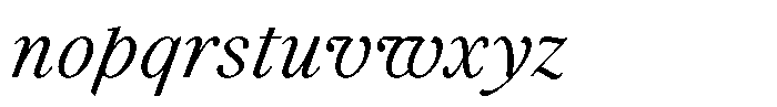 Voxas Book Regular Italic Font LOWERCASE