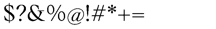 Voxas Book Regular Font OTHER CHARS