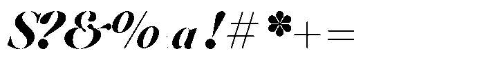 Voxas Display Black Italic Font OTHER CHARS