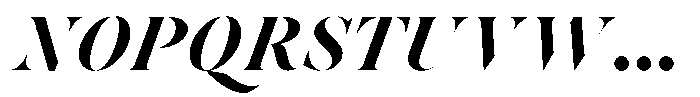 Voxas Display Black Italic Font UPPERCASE