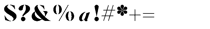 Voxas Display Black Font OTHER CHARS
