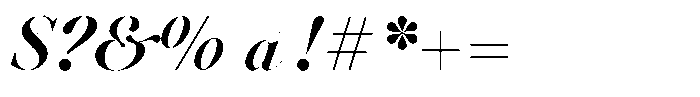 Voxas Display Bold Italic Font OTHER CHARS