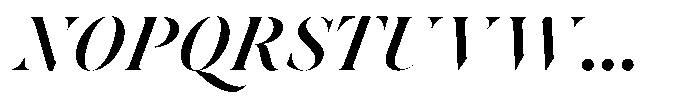 Voxas Display Bold Italic Font UPPERCASE