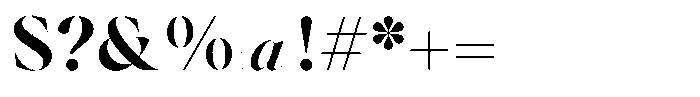 Voxas Display Bold Font OTHER CHARS