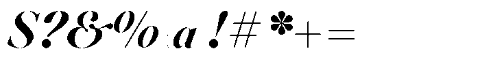 Voxas Display Extra Bold Italic Font OTHER CHARS