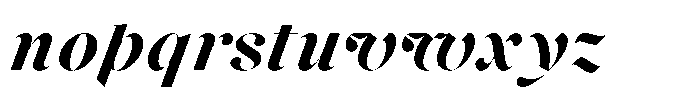Voxas Display Extra Bold Italic Font LOWERCASE