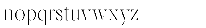 Voxas Display Extra Light Font LOWERCASE