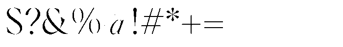 Voxas Display Light Font OTHER CHARS