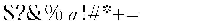 Voxas Display Regular Font OTHER CHARS