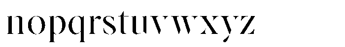 Voxas Display Regular Font LOWERCASE