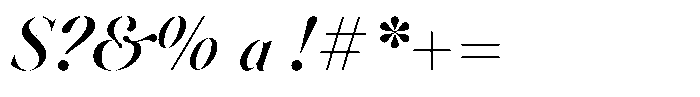 Voxas Display Semi Bold Italic Font OTHER CHARS